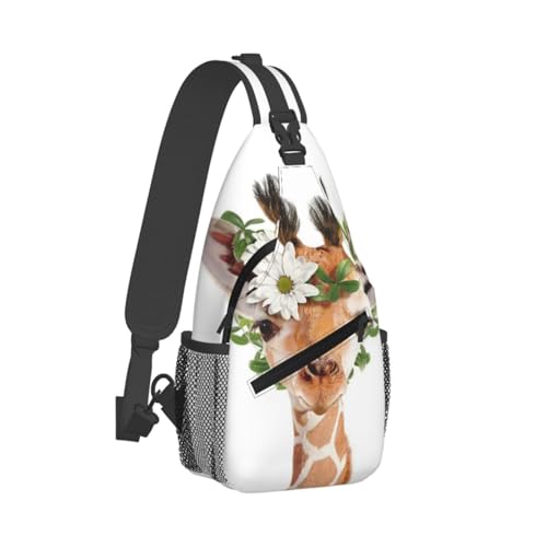 Giraffen-Brusttasche, leichte Gurte, robust und langlebig, geeignet für die meisten Menschen, Schwarz , Einheitsgröße von ESASAM