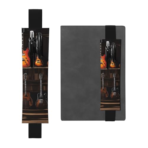 Gitarren Leder-Federmäppchen Lesezeichen, einfach und elegant, modisch und praktisch von ESASAM