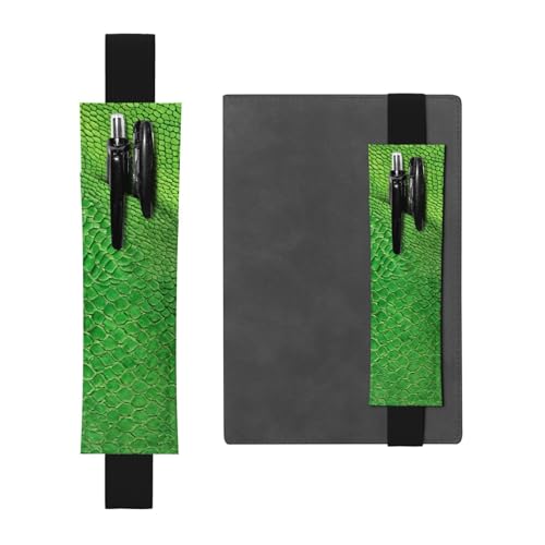 Grünes Schlangenleder-Federmäppchen, Lesezeichen, einfach und elegant, modisch und praktisch von ESASAM