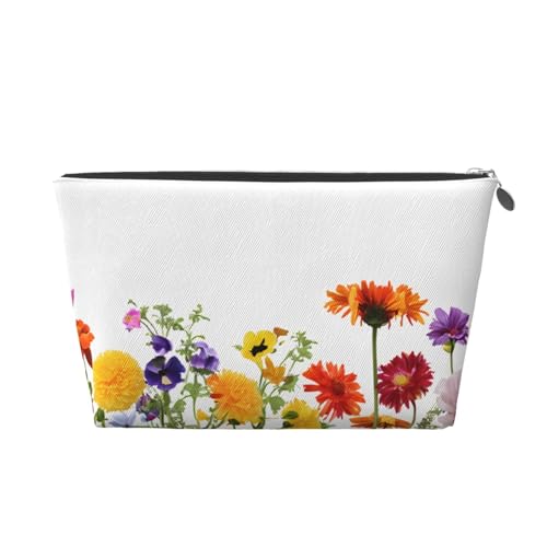 Iris Reise-Kulturbeutel aus Leder mit Blumen-Schmetterlingen, ein modischer und praktischer Make-up-Organizer, silber, Einheitsgröße Iris Reise-Kulturbeutel aus Leder mit Blumen-Schmetterlingen, ein modischer und praktischer Make-up-Organizer, silber, Einheitsgröße von ESASAM