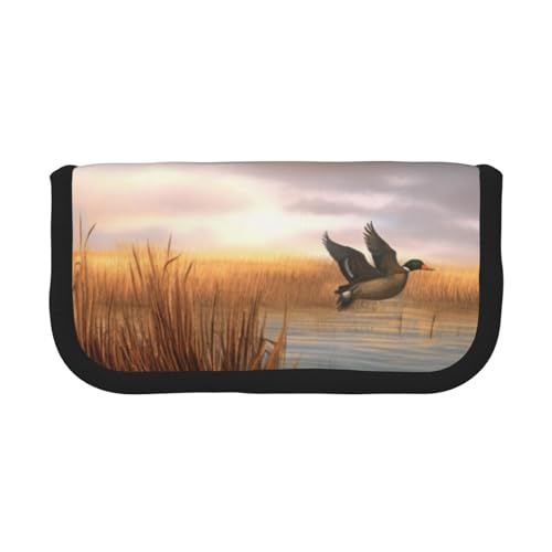 Jagd fliegende wilde Enten große Kapazität Leinwand Federmäppchen robust und langlebig, einfach zu verstauen in einer ordentlichen Weise, Schwarz , Einheitsgröße, Schulrucksack Jagd fliegende wilde Enten große Kapazität Leinwand Federmäppchen robust und langlebig, einfach zu verstauen in einer ordentlichen Weise, Schwarz , Einheitsgröße, Schulrucksack von ESASAM