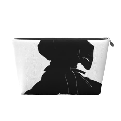 Karate Leder-Reise-Kulturbeutel, ein modischer und praktischer Make-up-Organizer, silber, Einheitsgröße von ESASAM