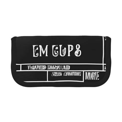 Klassisches Federmäppchen aus Segeltuch mit großem Fassungsvermögen, robust und langlebig, einfach zu verstauen, Schwarz , Einheitsgröße, Schulrucksack von ESASAM