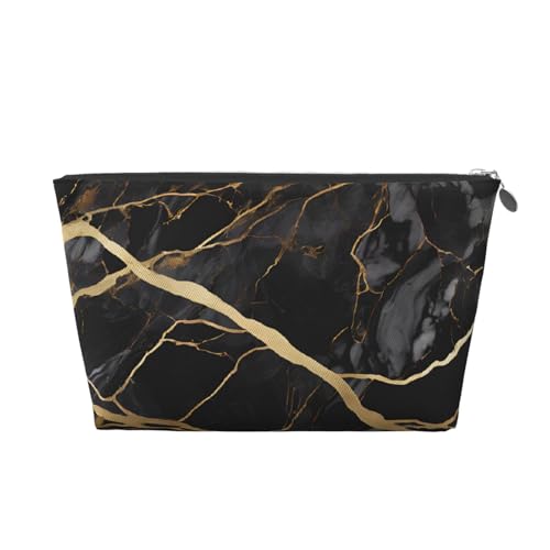 Kulturbeutel aus farbigem Marmor-Leder, ein modischer und praktischer Make-up-Organizer, silber, Einheitsgröße von ESASAM