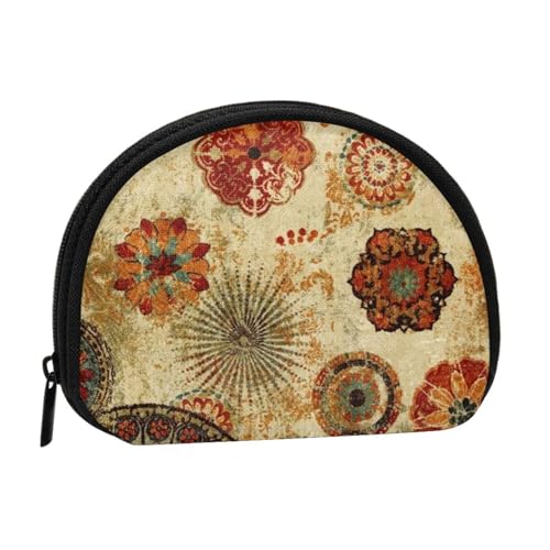 Medallion Multi Portable Mini Change Storage Bag, Stylish and Compact Coin Purse, Suitable for Daily Carry, Schwarz , Einheitsgröße von ESASAM