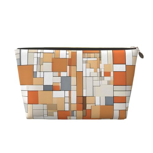 Moderne Leder-Reise-Kulturbeutel, ein modischer und praktischer Make-up-Organizer, gold, Einheitsgröße von ESASAM