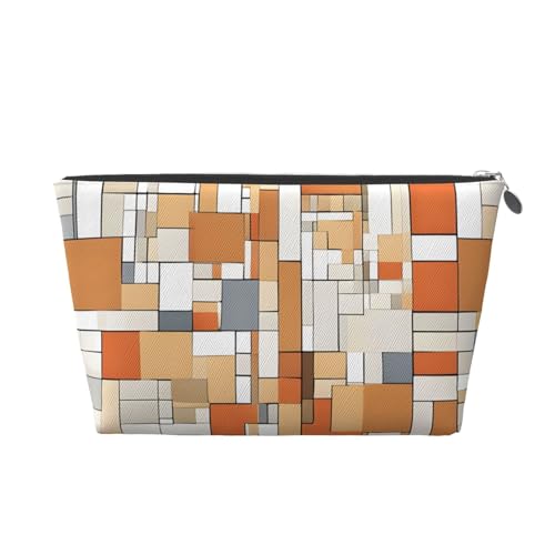 Moderne Leder-Reise-Kulturbeutel, ein modischer und praktischer Make-up-Organizer, silber, Einheitsgröße von ESASAM