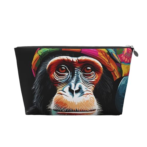 Reise-Kulturbeutel aus Leder, ein modischer und praktischer Make-up-Organizer, silber, Einheitsgröße von ESASAM