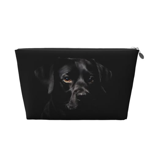 Reise-Kulturbeutel aus Leder für Welpen, ein modischer und praktischer Make-up-Organizer, silber, Einheitsgröße von ESASAM