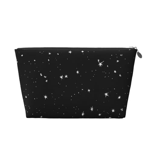 Reise-Kulturbeutel aus Leder mit Sternbild Sternenhimmel, ein modischer und praktischer Make-up-Organizer, silber, Einheitsgröße Reise-Kulturbeutel aus Leder mit Sternbild Sternenhimmel, ein modischer und praktischer Make-up-Organizer, silber, Einheitsgröße von ESASAM