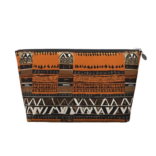 Reise-Kulturbeutel aus afrikanischem Schlammstoff, Tribal-Leder, ein modischer und praktischer Make-up-Organizer, silber, Einheitsgröße Reise-Kulturbeutel aus afrikanischem Schlammstoff, Tribal-Leder, ein modischer und praktischer Make-up-Organizer, silber, Einheitsgröße von ESASAM