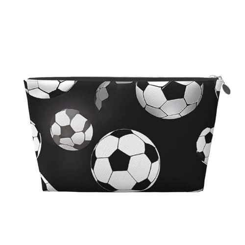 Reise-Kulturbeutel aus schwarzem Leder, modischer und praktischer Make-up-Organizer, silber, Einheitsgröße von ESASAM