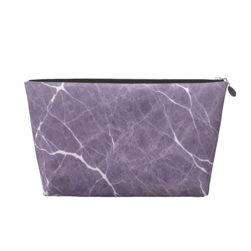 Reise-Kulturbeutel aus violettem Marmor-Leder, ein modischer und praktischer Make-up-Organizer, silber, Einheitsgröße Reise-Kulturbeutel aus violettem Marmor-Leder, ein modischer und praktischer Make-up-Organizer, silber, Einheitsgröße von ESASAM