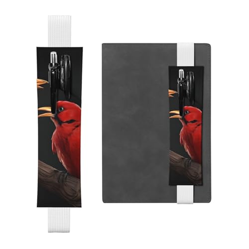 Schöne rote Vögel Leder-Federmäppchen Lesezeichen, einfach und elegant, modisch und praktisch Schöne rote Vögel Leder-Federmäppchen Lesezeichen, einfach und elegant, modisch und praktisch von ESASAM