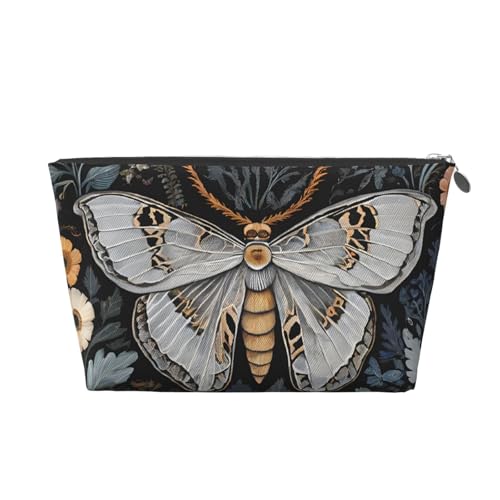 Schöner Reise-Kulturbeutel aus Leder, ein modischer und praktischer Make-up-Organizer, silber, Einheitsgröße von ESASAM