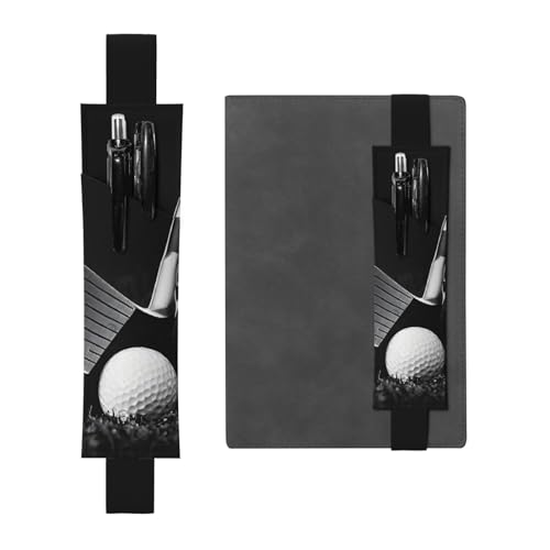 Schwarzes und weißes Golf-Leder-Federmäppchen, Lesezeichen, einfach und elegant, modisch und praktisch von ESASAM
