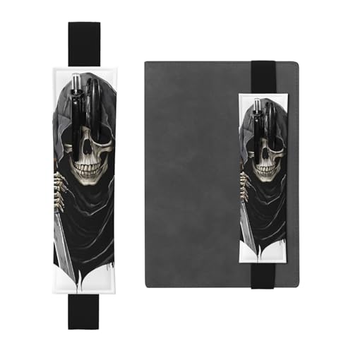 Sensenmann Leder-Federmäppchen, Lesezeichen, einfach und elegant, modisch und praktisch von ESASAM