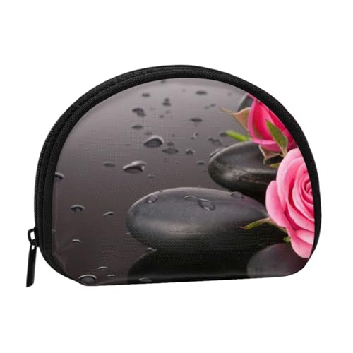 Spa Stone and Rose Flowers Portable Mini Change Storage Bag, Stylish and Compact Coin Purse, Suitable for Daily Carry, Schwarz , Einheitsgröße Spa Stone and Rose Flowers Portable Mini Change Storage Bag, Stylish and Compact Coin Purse, Suitable for Daily Carry, Schwarz , Einheitsgröße von ESASAM