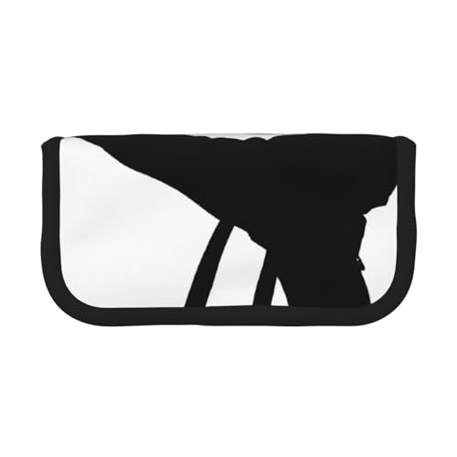 Taekwondo Martial Arts Federmäppchen aus Segeltuch, große Kapazität, robust und langlebig, einfach zu verstauen, Schwarz , Einheitsgröße, Schulrucksack von ESASAM