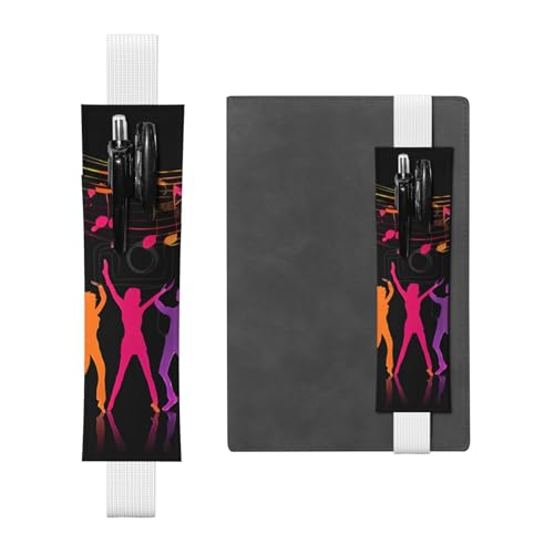 Tanzen mit Musik Leder-Federmäppchen, Lesezeichen, einfach und elegant, modisch und praktisch von ESASAM