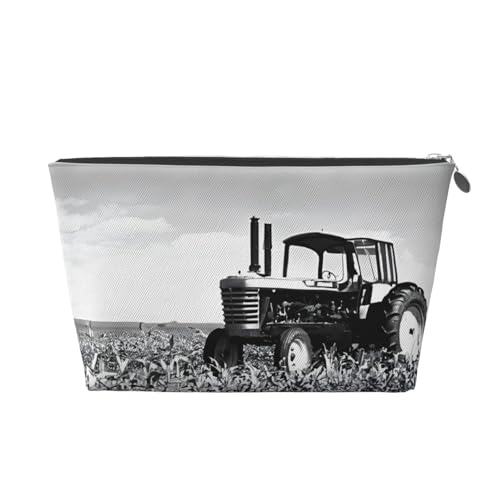 Traktor Landwirtschaft Ruhiger Leder-Reise-Kulturbeutel, ein modischer und praktischer Make-up-Organizer, silber, Einheitsgröße Traktor Landwirtschaft Ruhiger Leder-Reise-Kulturbeutel, ein modischer und praktischer Make-up-Organizer, silber, Einheitsgröße von ESASAM
