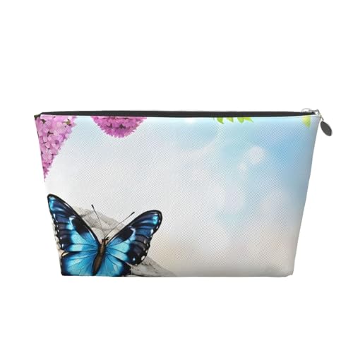 Zen Design Schmetterling Leder Reise-Kulturbeutel, ein modischer und praktischer Make-up-Organizer, silber, Einheitsgröße Zen Design Schmetterling Leder Reise-Kulturbeutel, ein modischer und praktischer Make-up-Organizer, silber, Einheitsgröße von ESASAM