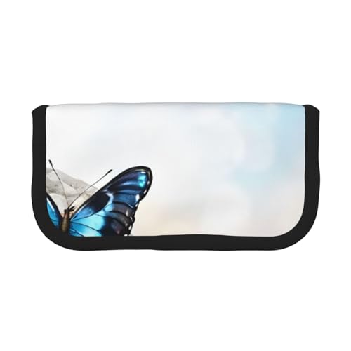 Zen Design Schmetterling große Kapazität Leinwand Federmäppchen robust und langlebig einfach zu verstauen, Schwarz , Einheitsgröße, Schulrucksack von ESASAM