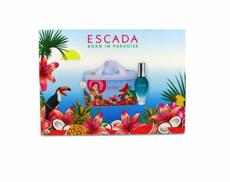 ESCADA Eau de Toilette Escada Born In Paradise 30ml Eau De Toilette EdT Spray + Cosmetic Bag, 1-tlg. von ESCADA