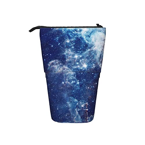 ESCATIC Teleskop Federmäppchen, Starry Sky Blue Galaxy Universe Starry Sky Stand Bleistifthalter, Federmäppchen Stifttasche, Schulbedarf von ESCATIC