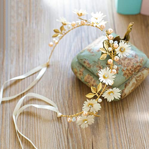 Süße Blume Stirnband Kranz Hochzeit Damen Mädchen Girlanden Blumenkrone Haarband Haarschmuck für Frauen-Stil 1 von ESCATIC