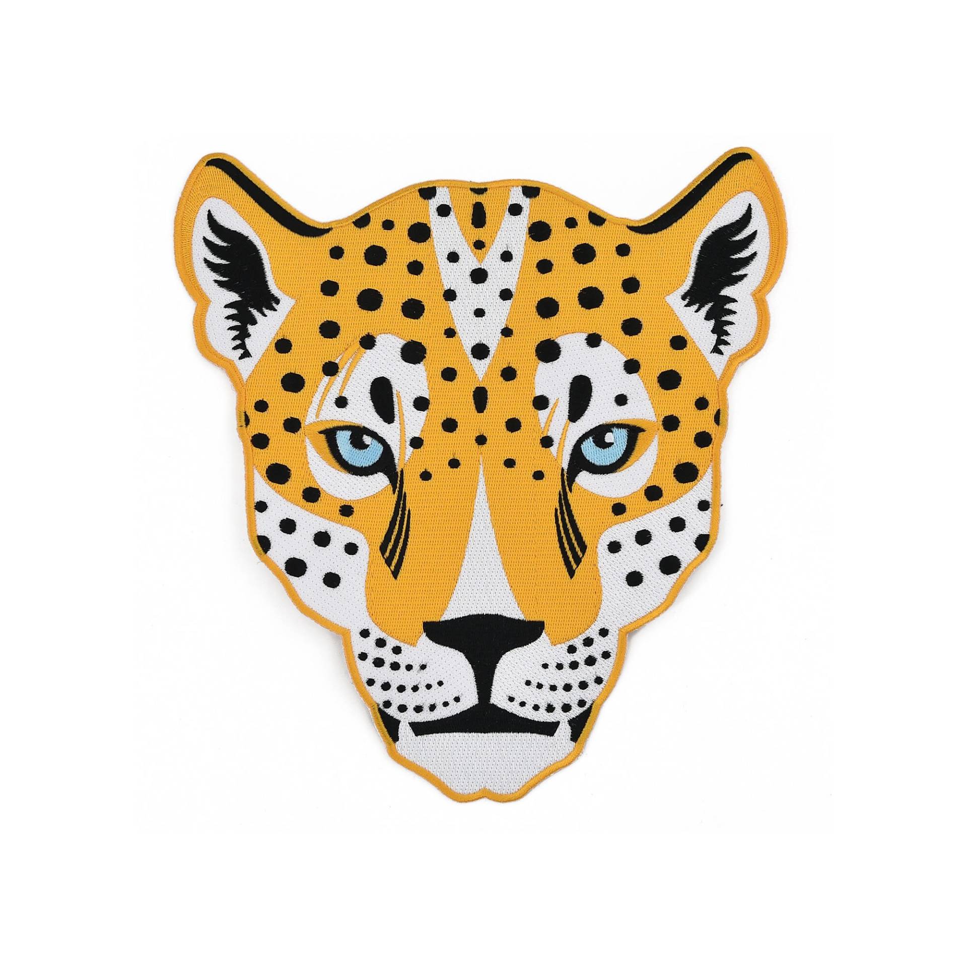 Leopard - Großer Patch Zum Aufnähen, Jacke, Rücken, Abzeichen, Stickbild, Tier, Natur, Wildtier, Raubtier, Raubkatze, Katze von ESCAshop