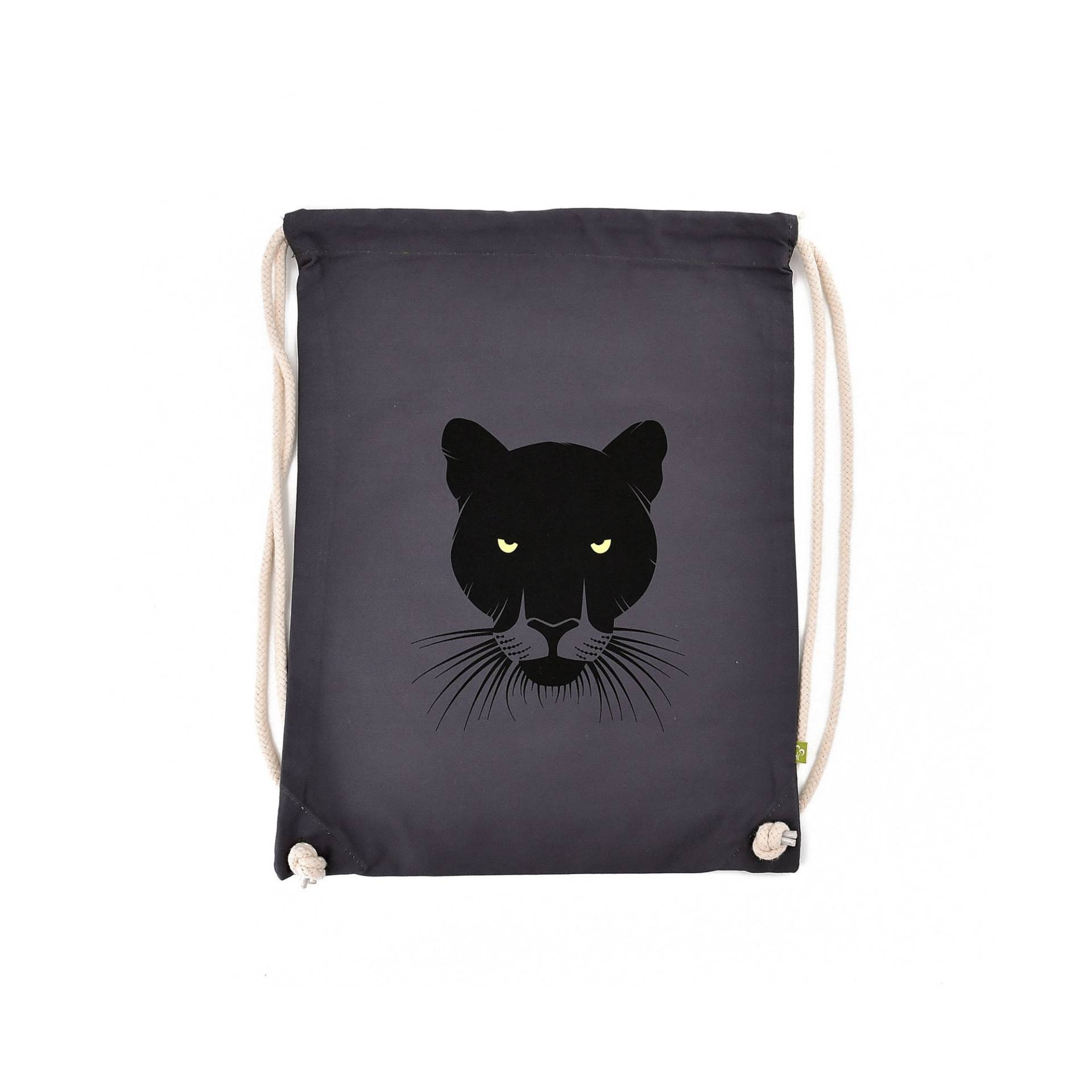 Panther - Rucksack, Gym Bag, Bagheera, Raubkatze, Dschungel, Katze, Biobaumwolle, Bio von ESCAshop