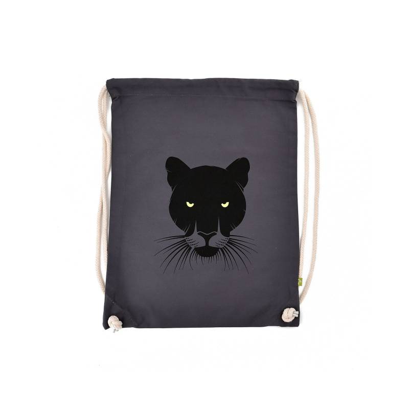 Panther - Rucksack, Gym Bag, Bagheera, Raubkatze, Dschungel, Katze, Biobaumwolle, Bio von ESCAshop