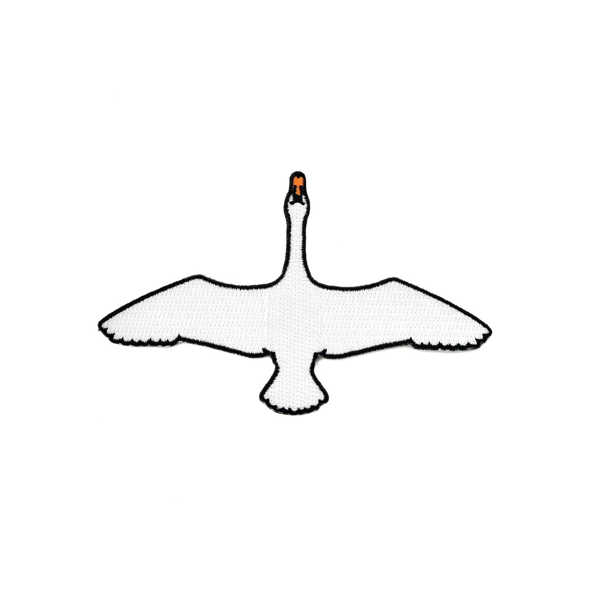 Schwan - Patch Zum Aufbügeln, Aufnäher, Abzeichen, Stickbild, Bügelbild, Tier, Natur, Vogel, Federn, Höckerschwan, Wasservogel, Vögel von ESCAshop