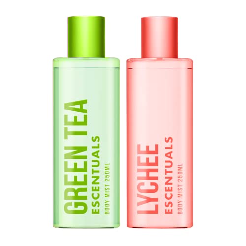 Escentuals Damen Fruit Tea Körpernebel, Lychee and Green Tea bodyspray Gemischte Duftbündel 250ml (2er-Pack) von ESCENTUALS