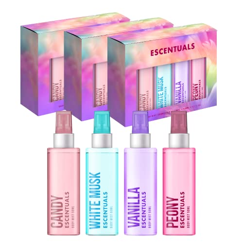 Escentuals Mini Mist Damen Geschenkset, Duftendes Körperspray 4 x 50ml von ESCENTUALS