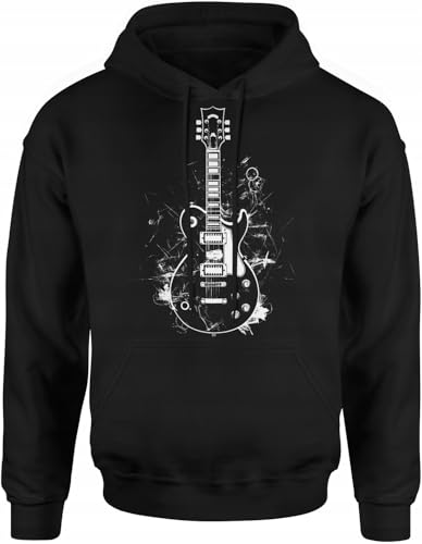 ESCOBART Pullover Herren Hoodie - Kapuzenpullover Kleidung Schwarz - Lustig Coole Vintage Hoodie Bedrucken Lassen - Lustiger Sweatshirt Spruch Hoody mit Kapuze Sprüchen Motiv Elektrik Gitarre Rock ESCOBART Pullover Herren Hoodie - Kapuzenpullover Kleidung Schwarz - Lustig Coole Vintage Hoodie Bedrucken Lassen - Lustiger Sweatshirt Spruch Hoody mit Kapuze Sprüchen Motiv Elektrik Gitarre Rock von ESCOBART
