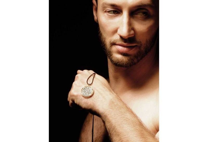 ESCULPTA Goldkette Amulett Labyrinth Anhänger gold von ESCULPTA