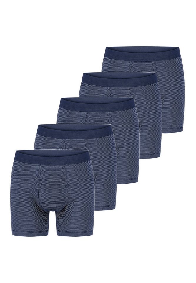 ESGE - Die Wäsche-Macher Retro Boxer 5er Pack - Feinripp Ringel (Spar-Set, 5-St) Retro Short / Pant - Baumwolle - mit Eingriff von ESGE - Die Wäsche-Macher
