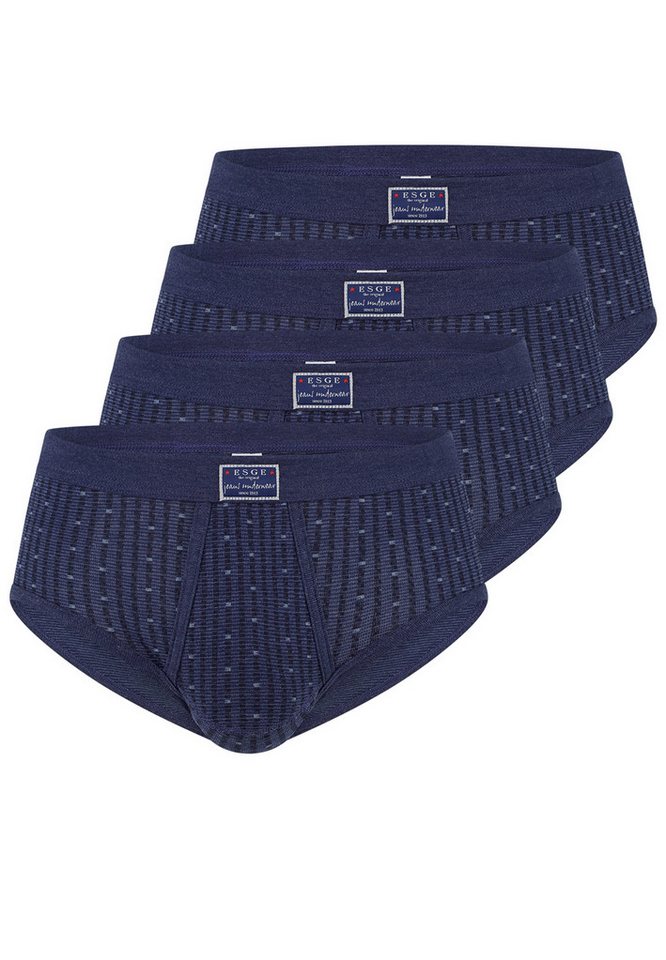 ESGE - Die Wäsche-Macher Slip 4er Pack Jeans (Spar-Set, 4-St) Slip / Unterhose - Baumwolle - mit Eingriff - Strapazierfähig von ESGE - Die Wäsche-Macher