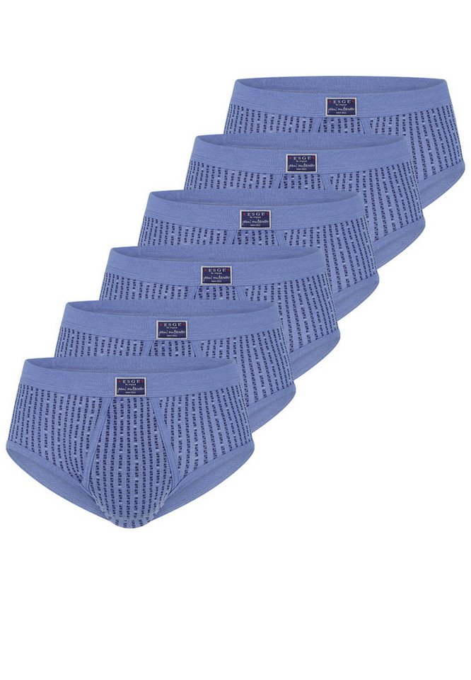 ESGE - Die Wäsche-Macher Slip 6er Pack Jeans (Spar-Set, 6-St) Slip / Unterhose - Baumwolle - mit Eingriff - Strapazierfähig von ESGE - Die Wäsche-Macher
