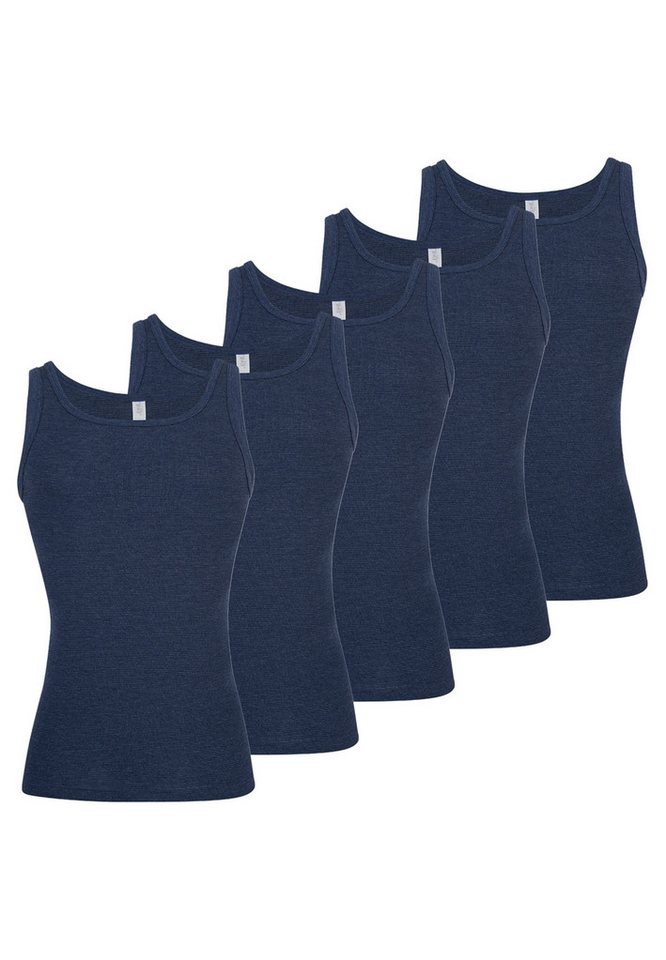 ESGE - Die Wäsche-Macher Unterhemd 5er Pack - Feinripp Jeans (Spar-Set, 5-St) Unterhemd / Tanktop - Baumwolle - Strapazierfähig von ESGE - Die Wäsche-Macher