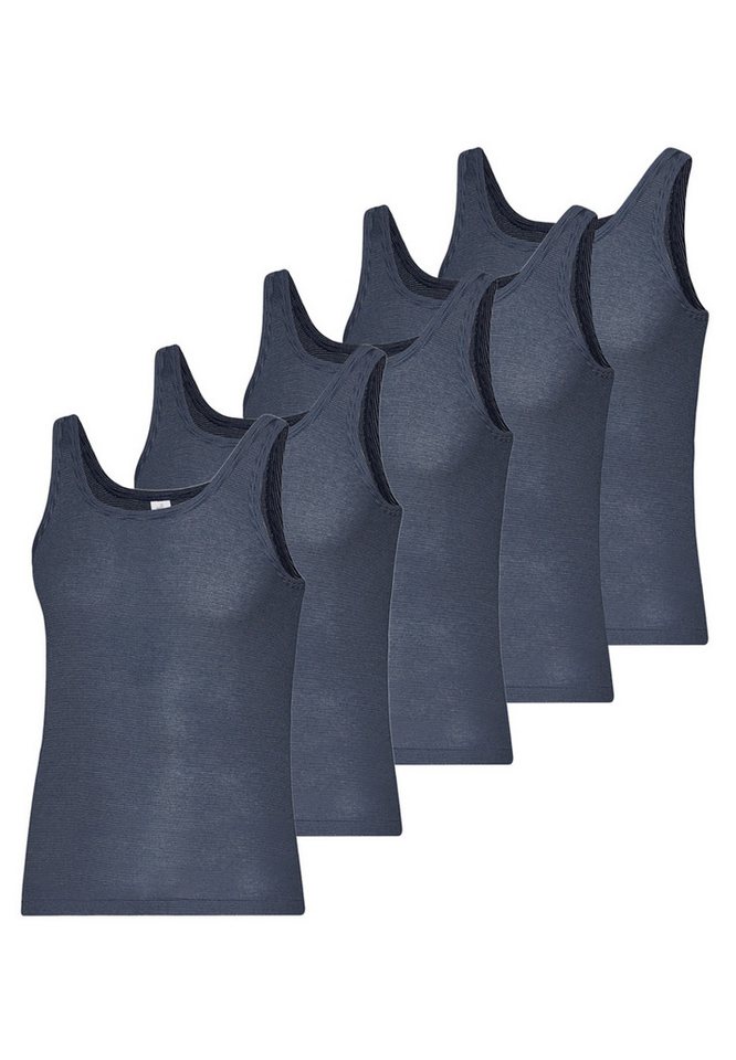 ESGE - Die Wäsche-Macher Unterhemd 5er Pack - Feinripp Ringel (Spar-Set, 5-St) Unterhemd / Tanktop - Baumwolle - Strapazierfähig von ESGE - Die Wäsche-Macher