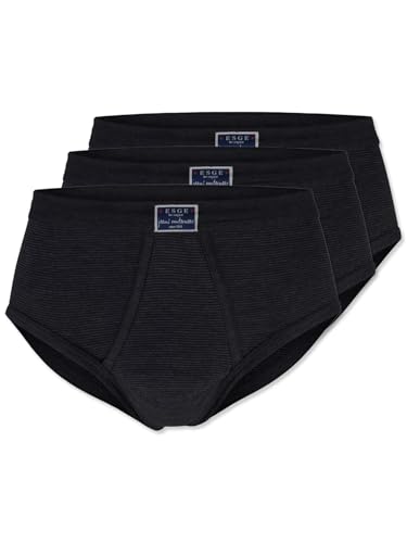ESGE 53-420 Jeans das original Sportslip mit Eingriff Gr 5-9 3er Pack Größe 5 (M), Farbe schwarz von ESGE