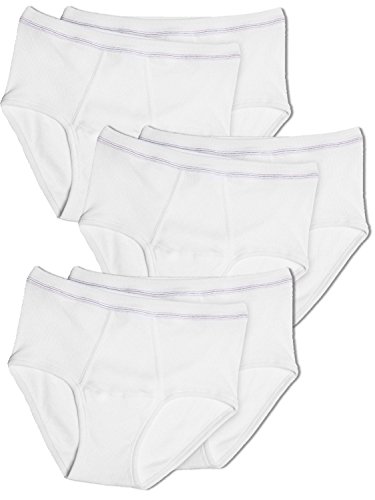 ESGE Herren Slip 6er Pack Doppelripp, 125-420, 9, Weiss von ESGE