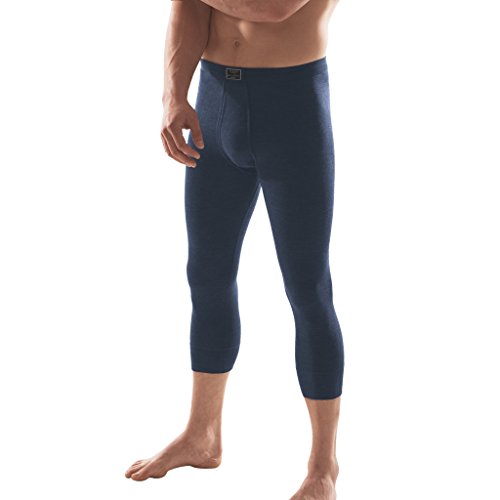 ESGE - Jeans - Herren Unterhose 3/4 lang Feinripp mit Eingriff und weichem Komfortbund Größe 5 bis 9 - Dunkelblau und Schwarz (7, Marine) von ESGE