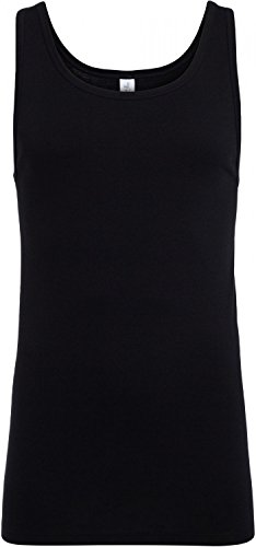 ESGE Tank Shirt Achselhemd Feinripp Rippe Herren Rib Cotton Farbwahl, Grösse:M - 5-50;Farbe:schwarz von ESGE