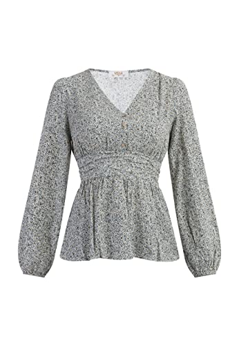 ESHA Damen Bluse 17226499-ES01, WOLLWEISS Mehrfarbig, L von ESHA