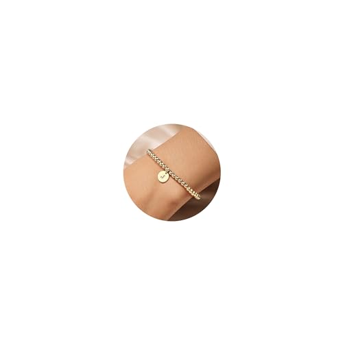 ESHIONER Armband Damen Gold Perlenarmband 27K Gold Plattiert Armbänder Stapelbar Zierlich Trendy Nicht Anlaufen Einstellbare Kette J Charm Buchstaben Armband Damen Mädchen Schmuck Geschenke ESHIONER Armband Damen Gold Perlenarmband 27K Gold Plattiert Armbänder Stapelbar Zierlich Trendy Nicht Anlaufen Einstellbare Kette J Charm Buchstaben Armband Damen Mädchen Schmuck Geschenke von ESHIONER