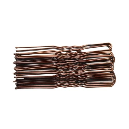 5/7cm 20pcs U-förmige Haarspange Haarspange Haarspangen Bobby Pins Metall Haarnadel Damen Brautfrisur Modellierwerkzeug (Kaffee 7cm) von ESMENATZLS